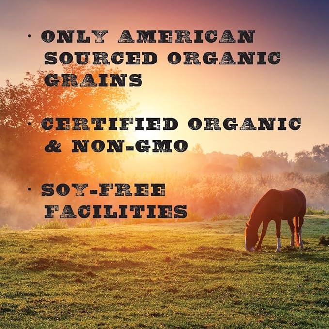 New Country Organics | Elite Horse Feed for Horses Under The Stresses of Competition and Travel | Corn-Free and Soy-Free | 14% Protein | Certified Organic and Non-GMO | Grain &amp; Oats Feeder 40 lbs
