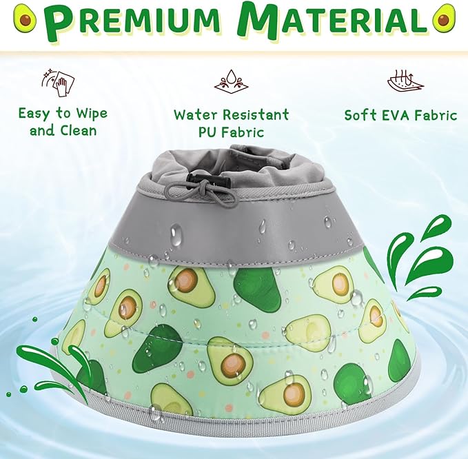 Cat Cone Collar Soft to Stop Licking, Adjustable, Foldable Lightweight Kitten Cones After Surgery Recovery for Cats &amp; Kittens, Cat Cone Alternative (Light Green, S)