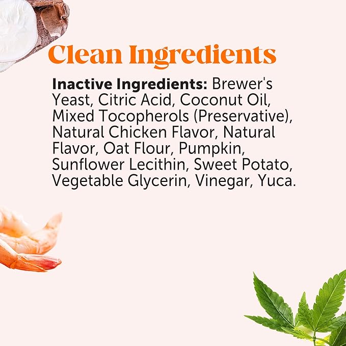 Hemp Hip &amp; Joint Supplement for Dogs - Hemp Oil &amp; Powder - Glucosamine Chondroitin for Dogs, Turmeric, MSM, Green-Lipped Mussel, Supports Mobility, May Reduce Discomfort (Bacon)