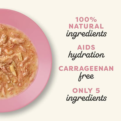 Applaws Natural Wet Cat Food in Gravy, Limited Ingredient Canned Wet Cat Food, No Additives, Made with Natural Ingredients, Tuna Fillet &amp; Shrimp in Gravy (24 x 2.47oz Cans)