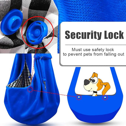 Tomkas Small Dog Sling Carrier - Classic Pocket &amp; Classic Strap - for 3-10 lbs Pets(Royal Blue)