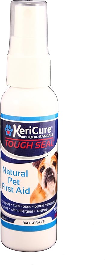 Tough Seal Pet Liquid Bandage Spray for Dogs &amp; Cats - 2oz Calming Wound Care Protection, Protects Cuts and Scratches - Safe if Licked, String-Free Dog Wound Spray