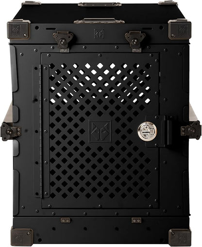 Impact Collapsible Dog Crate - Foldable Hard Crate for Large Dogs - Heavy Duty Travel Kennel with Powder-Coated Aluminum - Quick Setup for Indoor &amp; Outdoor (Black, 40" (40.5" L x 23" W x 29" H))