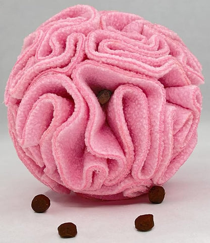 Puppy and Small Breed Snuffle Interactive Foraging Dog Puzzle Ball Toy Pink