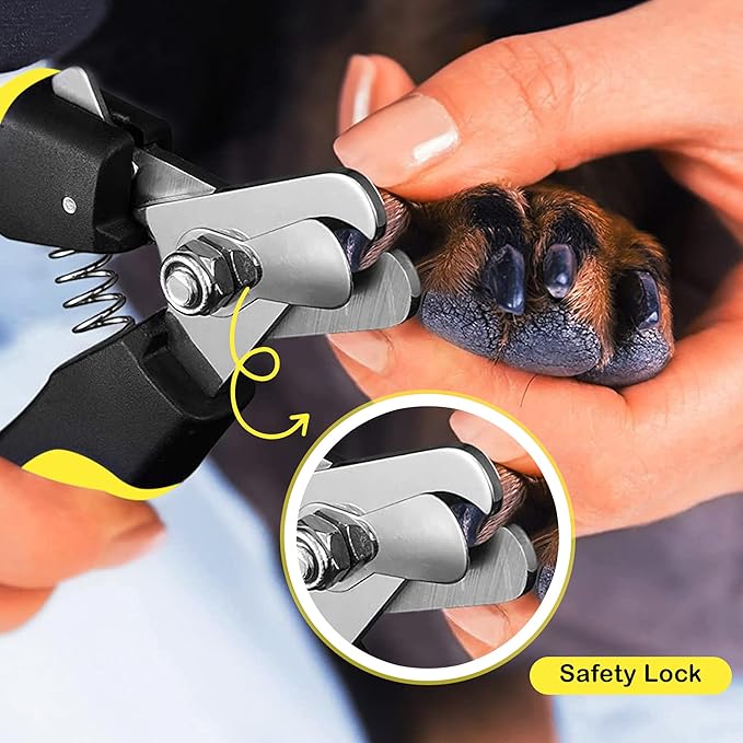 Candure Dog Nail Clippers for Pet Grooming - Professional Cat Nail Trimmers Suitable for Small to Medium Breeds with a Safety Guard &amp; Nail File