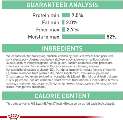 Royal Canin Digestive Care Chunks in Gravy Adult Wet Cat Food, Pouches 3 Oz(Pack of 12), Chicken flavor