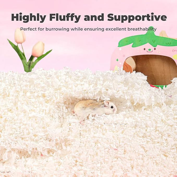 mini&amp;moe Guinea Pig Bedding 25 Liters: Dust-Free and Odor Control Moisture Absorbent Natural Paper Small Pet Bedding - for Guinea Pigs, Hamsters, Rabbits, and Small Animal