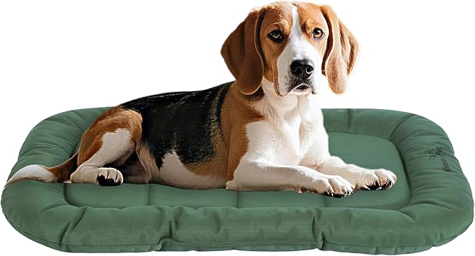 KHONSU PET Durable Dog Bed Tough and Tear Proof Dog Crate Bed, 800lbs Tear Strength PVC-Backed Waterproof Ped Bed Mat Indoor &amp; Outdoor Use for Dogs up to 35 lbs