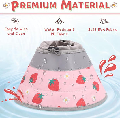 Cat Cone Collar Soft to Stop Licking, Adjustable, Foldable Lightweight Kitten Cones After Surgery Recovery for Cats &amp; Kittens, Cat Cone Alternative (Pink, S)