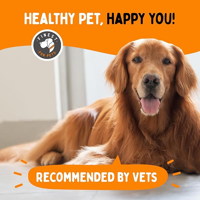 Multivitamin Dog Supplement – 10 in 1 with Omega Fish Oil &amp; Glucosamine for Improved Joint &amp; Skin Support, Gut, Digestion &amp; Immune Everyday Health (120 Chewable Treats)
