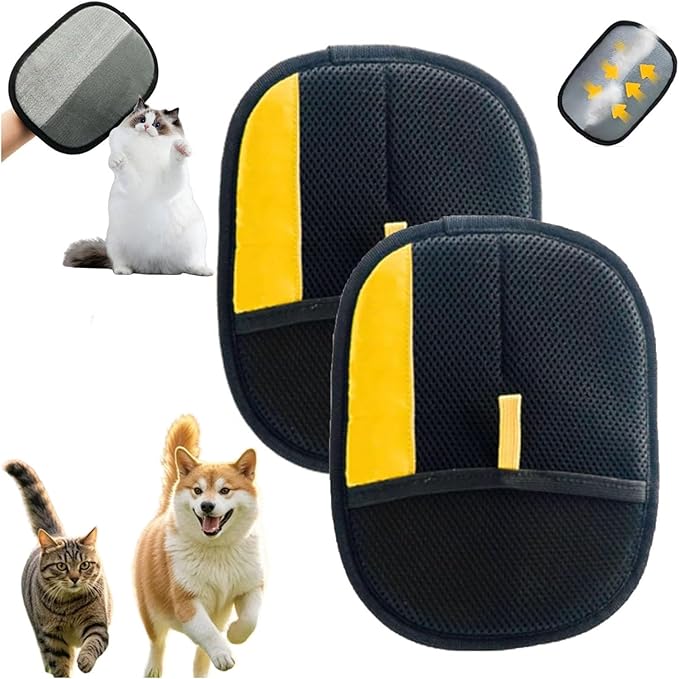 Pet Hair Removal Glove for Cats &amp; Dogs, Electrostatic Gloves Pet Hair, Cat Grooming Gloves for Hairs Removal, for Couch, Clothes, Car, Carpet, Bed, Furniture (2Pcs)