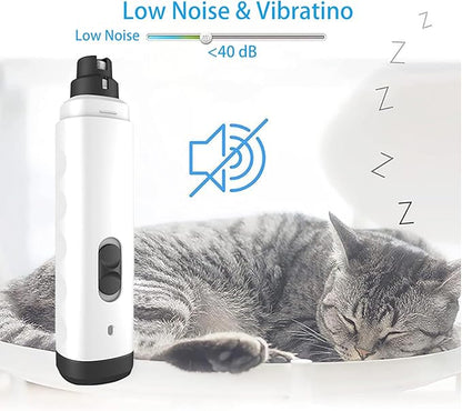 Silent Groom Pro Nail Grinder, 2025 New Dog Nail Trimmer, Rechargeable Pet Nail Grinder, Quick Dog Nail Trimmers, Pet Paws Grooming Smoothing Tool for Dogs and Cats