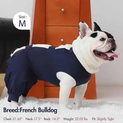 IECOii Pet Surgery Recovery Suit,Breathable Dog Bodysuit E-Collar &amp; Cone Alternative Surgical Suit After Spayed/Neutered Wear,Recovery Suit for Dogs Male Female Sleeve to Prevent Licking,XL-Blue