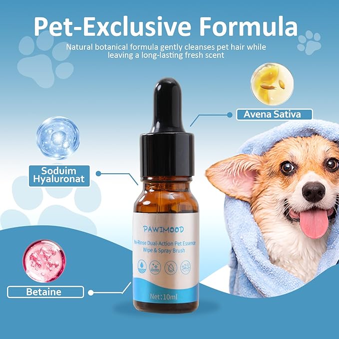 5 in 1 Pet Steam Brush for Dogs &amp; Cats – Self Cleaning, 3 Pet Brush for Smoothing, Dematting, Thinning – Shedding, Grooming &amp; Hair Removal, Includes Shampoo &amp; Storage Case (8.0"-promax)