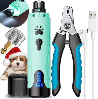 YABIFE Dog Nail Grinder, Dog Nail Trimmers and Clippers Kit, Super Quiet, Rechargeable, for Small Large Dogs &amp; Cats Toenail &amp; Claw Grooming,3 Speeds