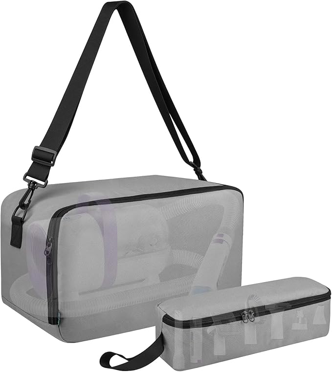 Beautyflier Pet Grooming Supplies Organizer, Protective Tote Bag Case for Pet Grooming Kit &amp; Vacuum Suction Dogs Cats Hair, Travel Pouch Bag for Pet Dog Grooming Vacuum Kit, Bag Only (Gray)