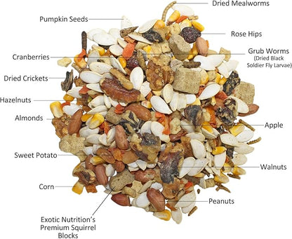Squirrel Complete (15 lb.) - Healthy Natural Food - Nutritionally Complete Diet for Pet &amp; Captive Squirrels - Ground, Grey, and Flying Squirrels, &amp; Chipmunks