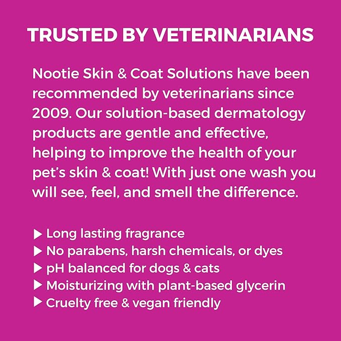 Nootie - Pet Shampoo for Sensitive Skin - Revitalizes Dry Skin &amp; Coat - Natural Ingredients - Gentle Dog Shampoo - Cleans &amp; Conditions