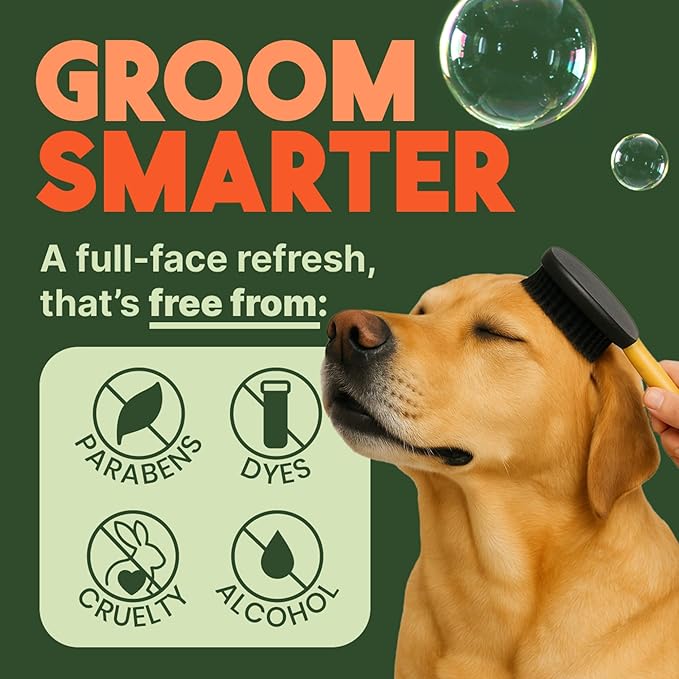TropiClean No Rinse Waterless Dog Shampoo | Detangling &amp; Deodorizing Dry Shampoo for Smelly Pets | Moisturizes Dry Skin | USA Made | Papaya Scent | 7.4oz