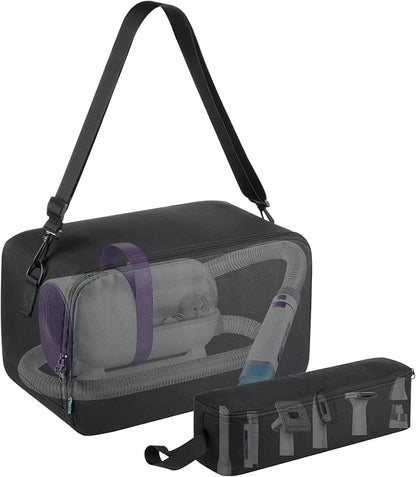 Beautyflier Pet Grooming Supplies Organizer, Protective Tote Bag Case for Pet Grooming Kit &amp; Vacuum Suction Dogs Cats Hair, Travel Pouch Bag for Pet Dog Grooming Vacuum Kit, Bag Only (Black)