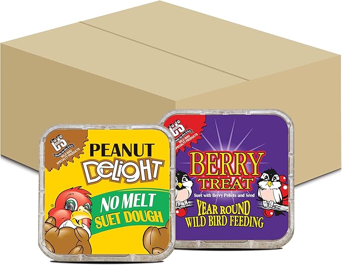 C&amp;S Suet Variety Value Pack, Peanut Delight Dough &amp; Berry Treat 24 Pack