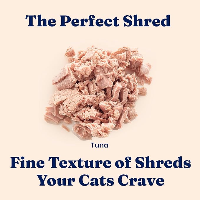 Solid Gold Wet Cat Food Shreds in Gravy - Healthy Canned Cat Food Made w/Real Tuna Shreds, Vitamins, Minerals &amp; Taurine - Grain Free &amp; Gluten Free Canned Meals for Cats &amp; Kittens - 24ct/3oz Can
