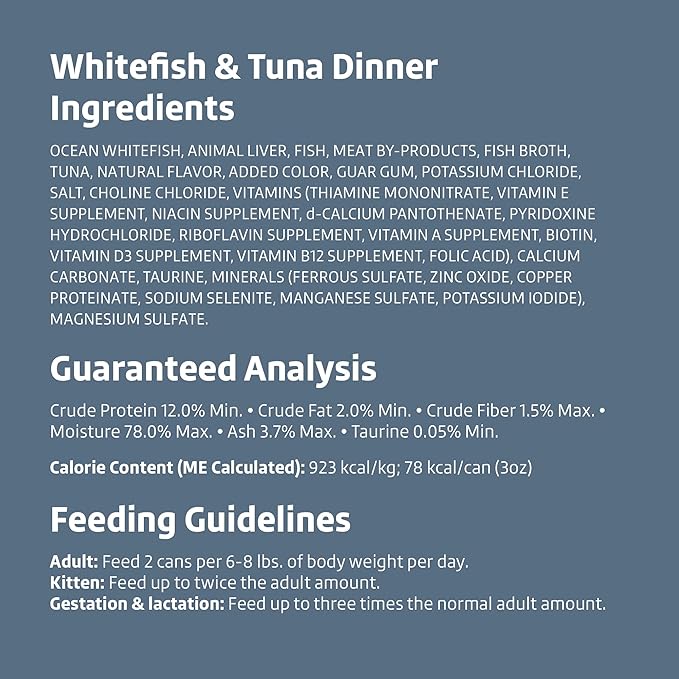 Amazon Brand - Wonder Bound Wet Cat Food, Pate, No Added Grain, Variety Pack (Cod, Sole &amp; Shrimp, Salmon, White Fish &amp; Tuna), 3 ounce (Pack of 24)