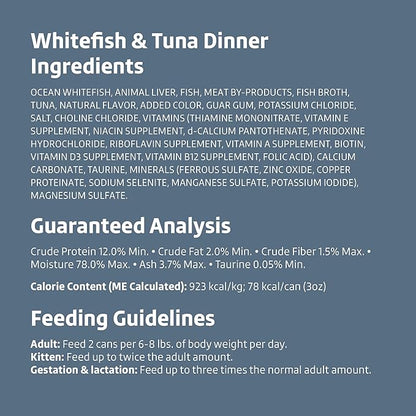 Amazon Brand - Wonder Bound Wet Cat Food, Pate, No Added Grain, Variety Pack (Cod, Sole &amp; Shrimp, Salmon, White Fish &amp; Tuna), 3 ounce (Pack of 24)