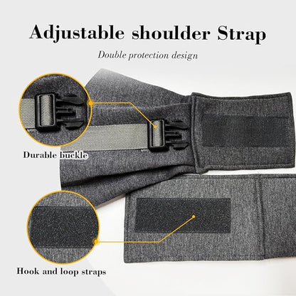 Dog &amp; Cat Carrier Sling, Adjustable Soft Padded Shoulder Puppy Carrier, Hands-Free Dog Carrier Bag with Double Safety Buckles Premium Material for Outdoor Travel (Dark Gray, M)