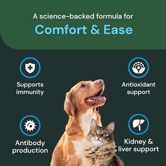 VETRISCIENCE Veterinary Strength Comfort &amp; Ease Capsules - Mobility Supplement for Pets - Supports Aches from Normal Exercise - Joint Care for Dogs &amp; Cats - 180 Count