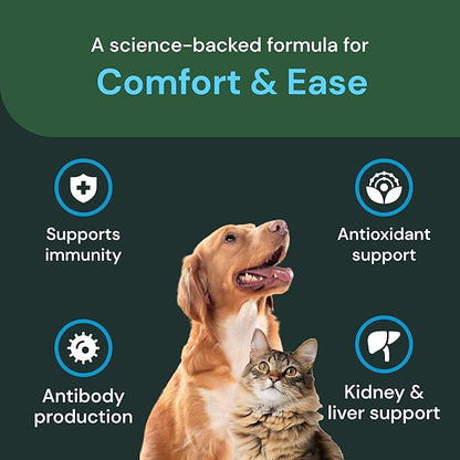 VETRISCIENCE Veterinary Strength Comfort &amp; Ease Capsules - Mobility Supplement for Pets - Supports Aches from Normal Exercise - Joint Care for Dogs &amp; Cats - 180 Count