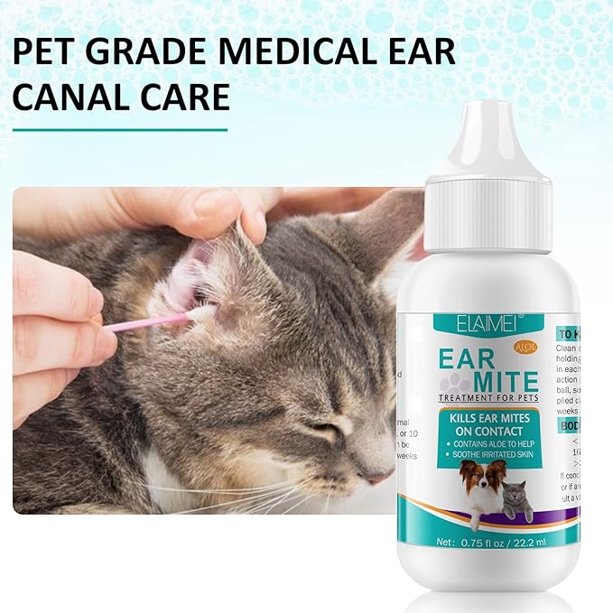Ear Mite Treatment for Dogs 2PACK, Dog Ear Infection Treatment, Dog Ear Mite Treatment, Dog Ear Drops Alleviation Suffering from Ear Mites &amp; Itching and Odours Stinky Stuff, Dogs Ear Care Solution