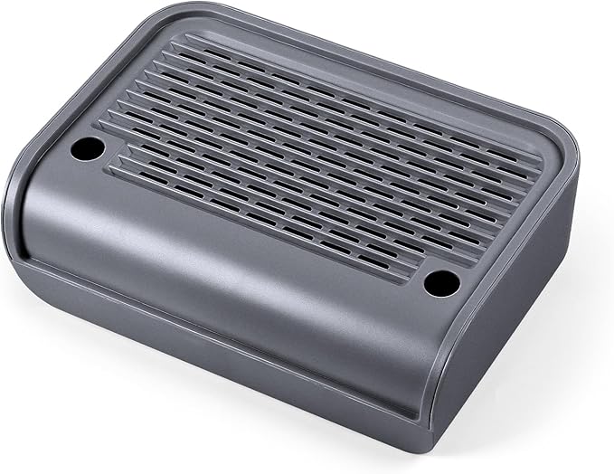 Cat Litter Box Step, Cat Litter Box Ramp Mat with Filter Function for Self-Cleaning Cat Litter Box, Easy to Clean, Cat Pedal Step Stool Ideal for Kitten &amp; Elderly Cats (Dark Grey)