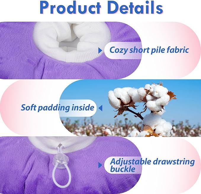 Cat Cone Collar Soft, Adjustable &amp; Lightweight Kitten Elizabethan e Collar to Stop Licking After Surgery, Ideal for Wound Recovery, Durable &amp; Machine Washable, Purple Small