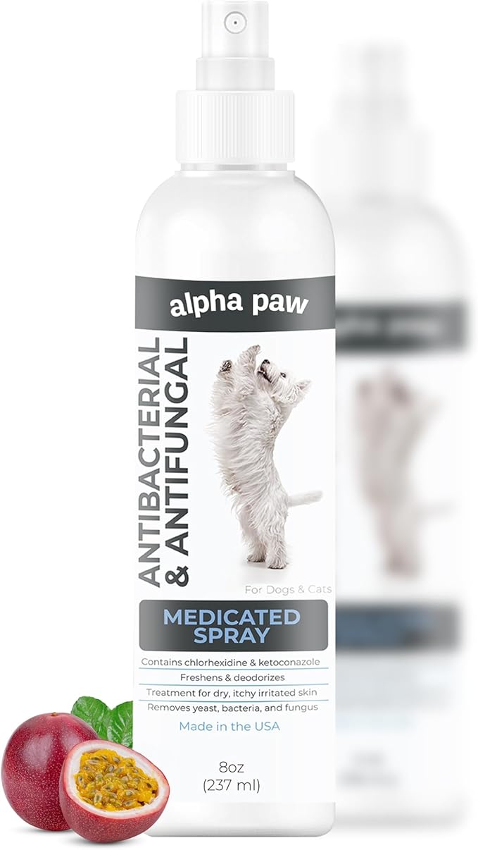 Smiling Paws Pets Advanced Chlorhexidine &amp; Ketoconazole Spray for Cats &amp; Dogs Spray 8oz