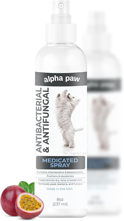 Smiling Paws Pets Advanced Chlorhexidine &amp; Ketoconazole Spray for Cats &amp; Dogs Spray 8oz