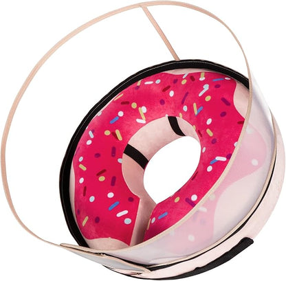 Inflatable Dog Cone Collar with Detachable Enhanced Anti-Licking Shield, Soft Neck Donut Collar for Dogs After Surgery, Adjustable Dog Cone Alternative for Large Medium Small Dogs &amp; Cats