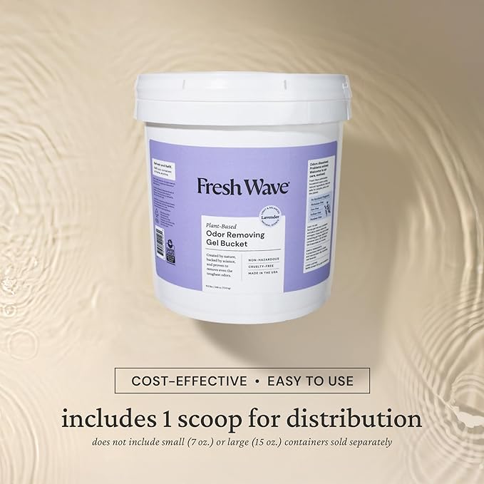 Fresh Wave Odor Removing Gel Bucket, 15.5 lb. (248 oz.) | Lavender Scent Refill | Odor Absorbers for Home | Safer Odor Relief | Natural Plant-Based Odor Eliminator | For Cooking, Trash &amp; Pets