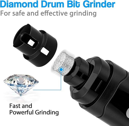 Casfuy Dog Nail Grinder Upgraded - Professional 2-Speed Electric Rechargeable Pet Nail Trimmer Painless Paws Grooming &amp; Smoothing for Small Medium Large Dogs &amp; Cats (Black)