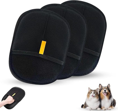 3Pcs Pet Hair Removal Gloves, Reusable Electrostatic Pet Hair Removal Gloves,Upgraded Animal Fur Removal Tool for Cats &amp; Dogs