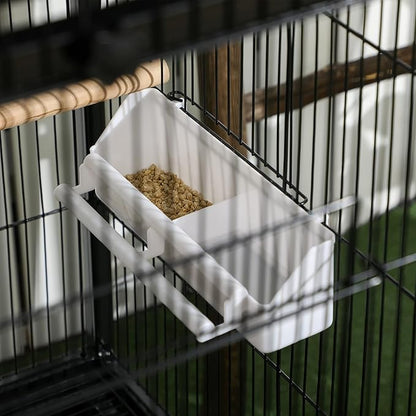 PawHut Large Bird Cage with 1.7 ft. Width for Wingspan, Bird Aviary Indoor with Multi - Door Design, Fit for a Canary, Finch, Conure, 55", Black