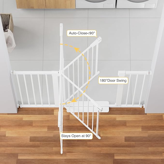 Cumbor 29.7-54.2" Wide Baby Gate for Stairs, Mom&