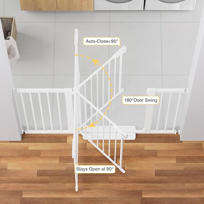 Cumbor 29.7-54.2" Wide Baby Gate for Stairs, Mom&