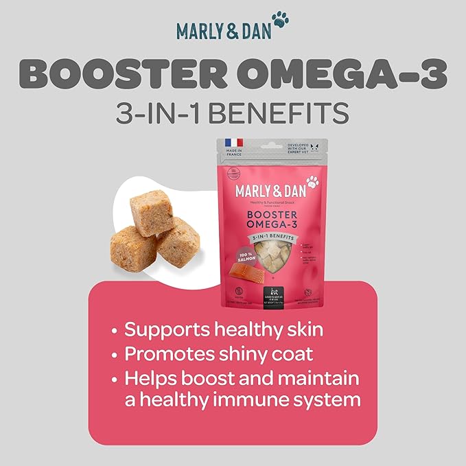 Marly &amp; Dan Tasty 100% Freeze Dried Salmon Omega-3 Booster Treats and Food Topper for Cats