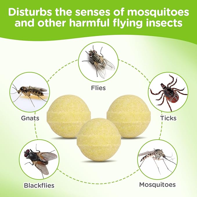 Mosquito Repellent Outdoor Patio, Mosquitoes Repellent Outdoor Powerful, Patio Mosquito Repellent for Yard, Camping, Child&amp;Pets Friendly 10 Pack, Green
