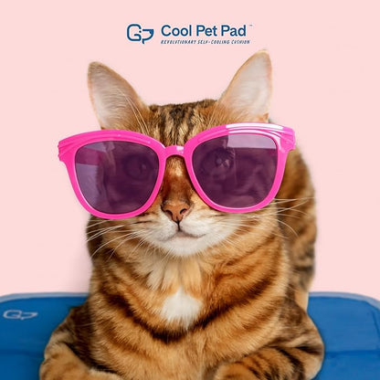 The Green Pet Shop Cool Pet Pad - Extra Small, Blue - Self-Cooling, Pressure Activated Mat for Dogs &amp; Cats from 0-8 lbs - Non-Toxic Gel, No Water Needed