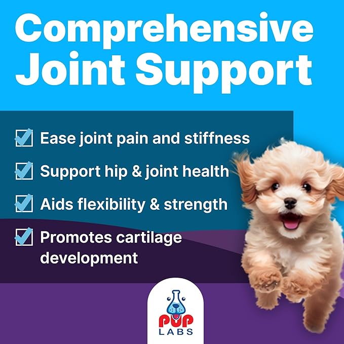 Freedom Joint Drops for Dogs with Hyaluronic Acid, MSM, Glucosamine, &amp; Chondroitin, All Natural Liquid Joint Supplement for Dogs for Pain Relief, Mobility and Hip Support, 30 ml Dropper