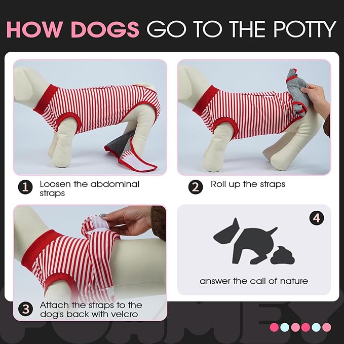 FUAMEY Dog Recovery Suit Male,Dogs Surgery Neuter Suits Puppy Spay Shirts for Female Protect Dog&