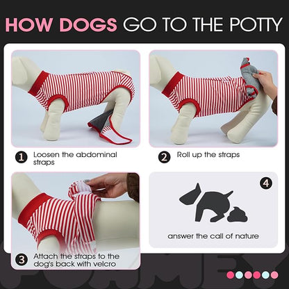 FUAMEY Dog Recovery Suit Male,Dogs Surgery Neuter Suits Puppy Spay Shirts for Female Protect Dog&