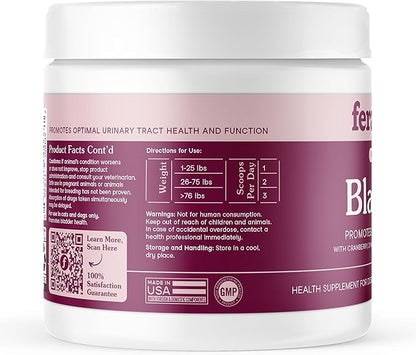 Fera Pets Bladder Support - Cranberry for Dogs &amp; Cats - D-Mannose &amp; Marshmallow Root - Urinary Tract Support - Supports Normal Urine pH - Boosts Immunity - 60 Scoops